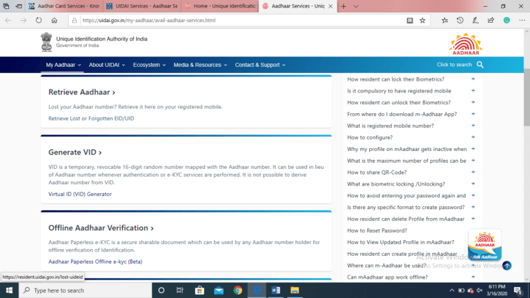 Aadhaar-services
